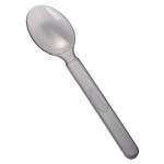 Xandory Disposable Serving Spoons, Party Essentials Disposable Heavy Duty Plastic Serving Utensils , 5-Count 5.5" Spoons, Gray Xandory Disposable Serving Spoons, Party Essentials Disposable Heavy Duty Plastic Serving Utensils , 5-Count 5.5" Spoons, Gray